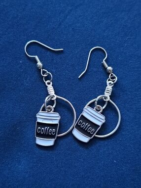 Coffee Hoop Earrings